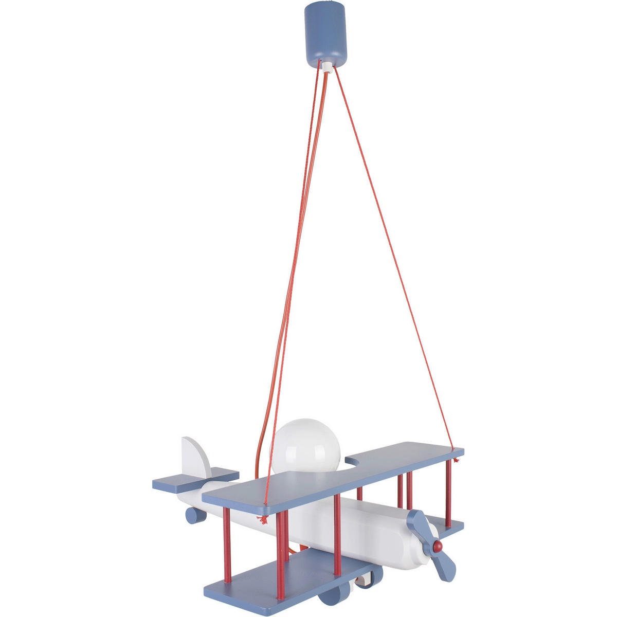 KINDERHÄNGELEUCHTE 42/45/75 cm   - Blau/Rot, KONVENTIONELL, Holz (42/45/75cm)