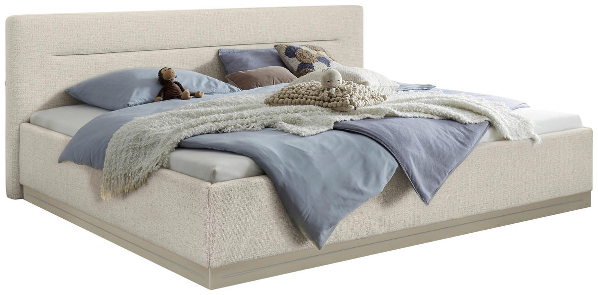 FAMILIENPOLSTERBETT 240/200 cm, Beige  - Sandfarben/Beige, KONVENTIONELL, Holz/Holzwerkstoff (240/200cm) - SetOne by Musterring