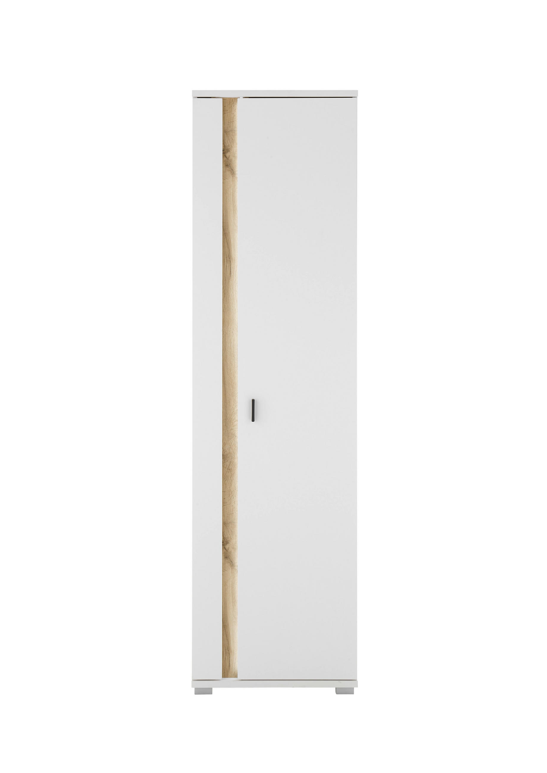 Mid.you Highboard Weiß, Eiche Wotan 55x200x35 cm