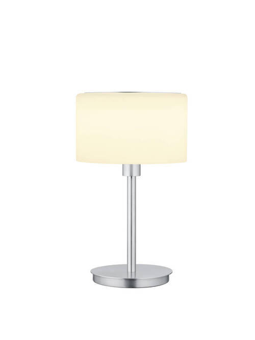 LED-TISCHLEUCHTE   - Nickelfarben, Design, Glas/Metall (34cm) - Bankamp