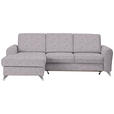 ECKSOFA  in Flachgewebe Grau, Flieder  167/244 cm  - Silberfarben/Flieder, Design, Textil/Metall (167/244cm) - Cantus