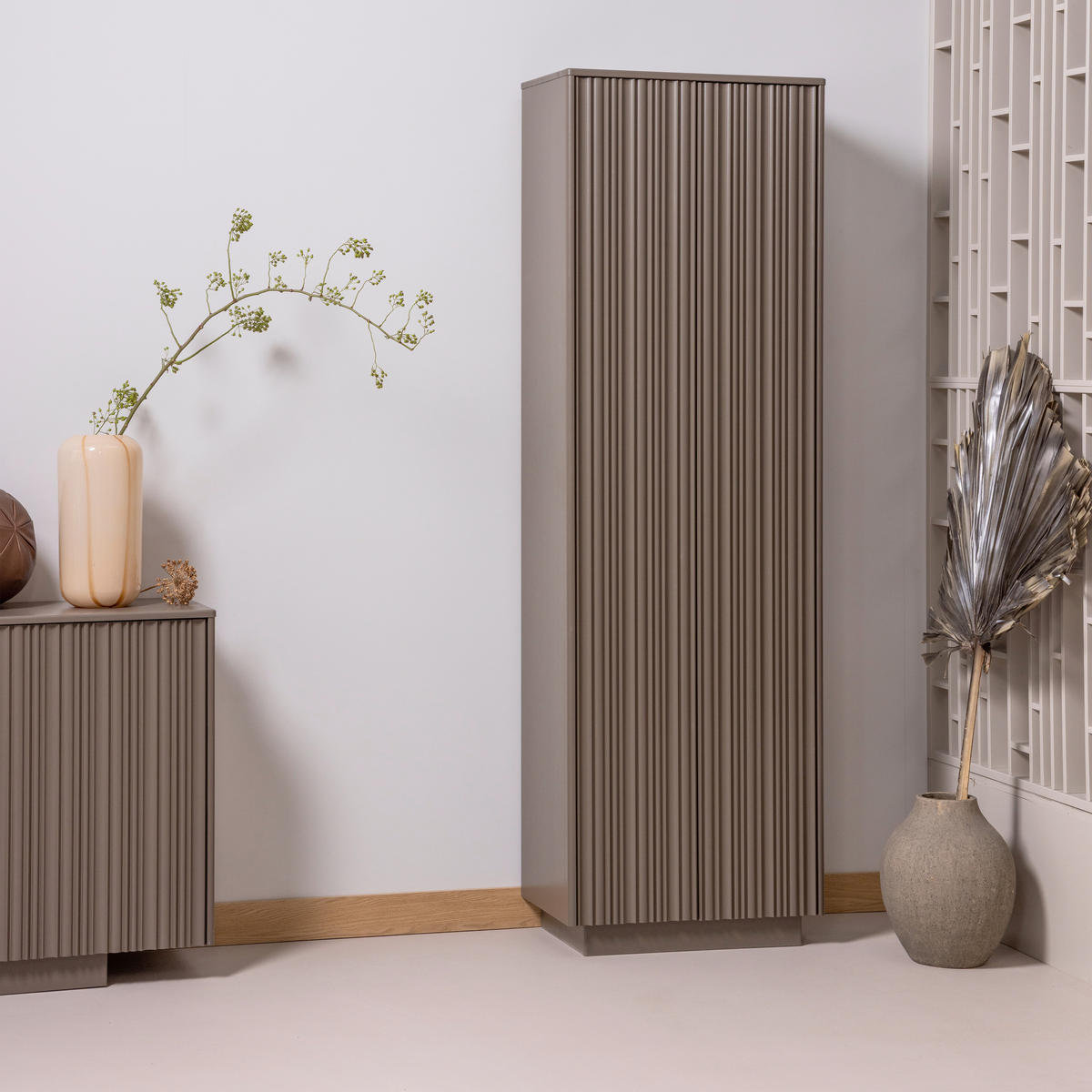 GARDEROBENSCHRANK Nova  in 67/215/40 cm  - Dunkelbraun, Design, Holz (67/215/40cm) - Livetastic