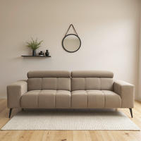 2-SITZER-SOFA TRENTO Mikrofaser Taupe  - Taupe/Dunkelgrau, MODERN, Textil/Metall (208/79/104cm) - MID.YOU