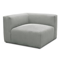 SOFAELEMENT Cord, Mikrofaser Hellgrau  - Hellgrau/Schwarz, Design, Kunststoff/Textil (108/69/108cm) - MID.YOU