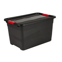 KUTIJA ZA ODLAGANJE  59,5/39,5/34 cm       - boje grafita, Basics, plastika (59,5/39,5/34cm)
