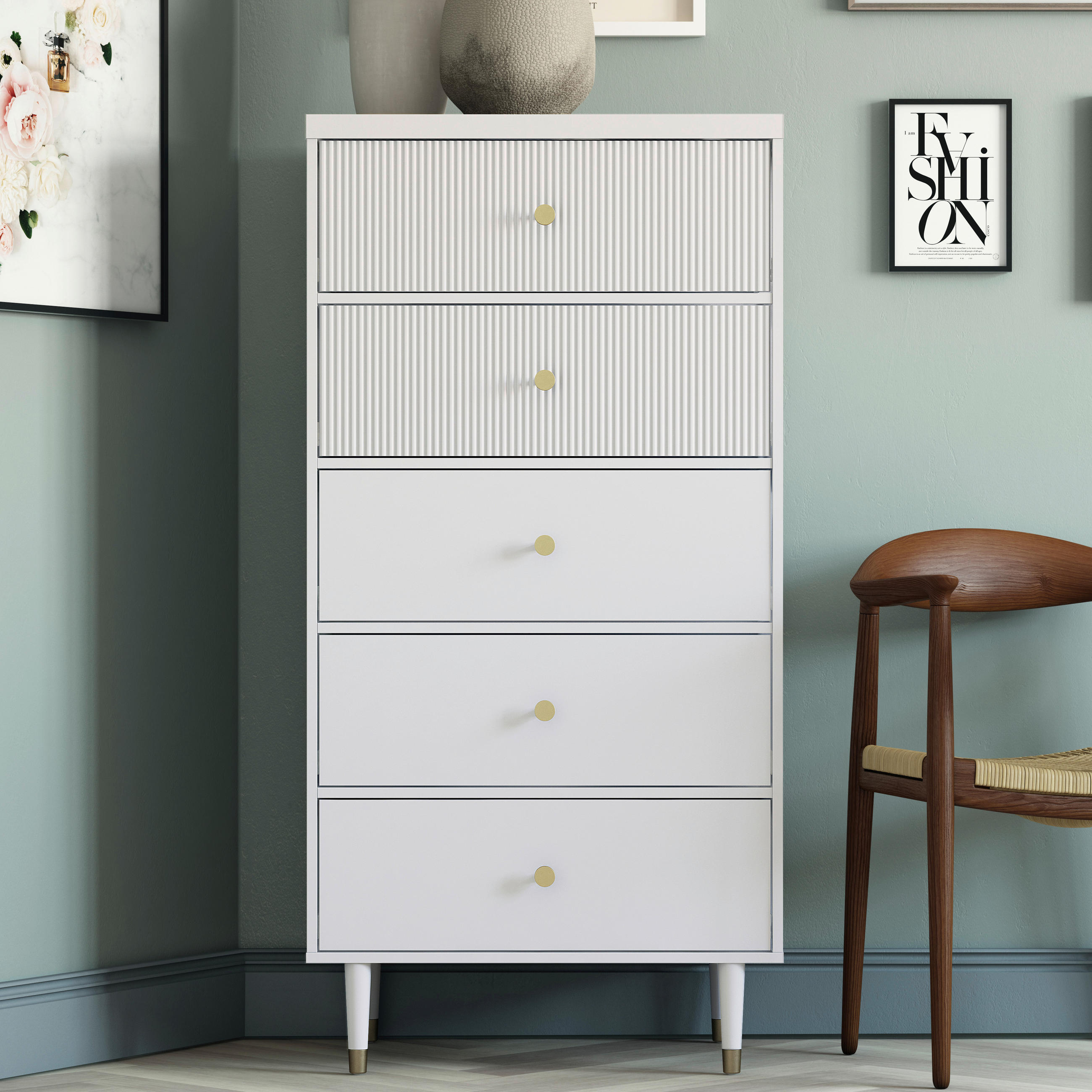 COUCHTISCH ELIZABETH - Goldfarben/Grau, Design, Holzwerkstoff/Metall (70/141/46cm) - MID.YOU