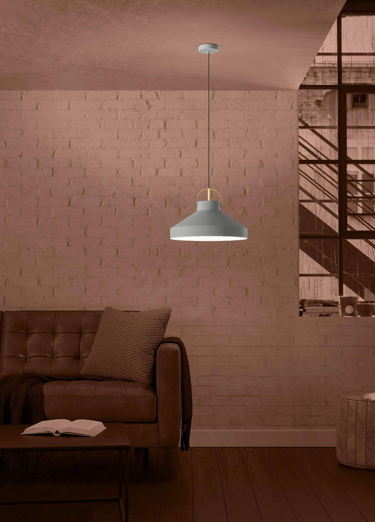 HÄNGELEUCHTE 42/150 cm  - Messingfarben/Grau, KONVENTIONELL, Metall (42/150cm) - Eglo