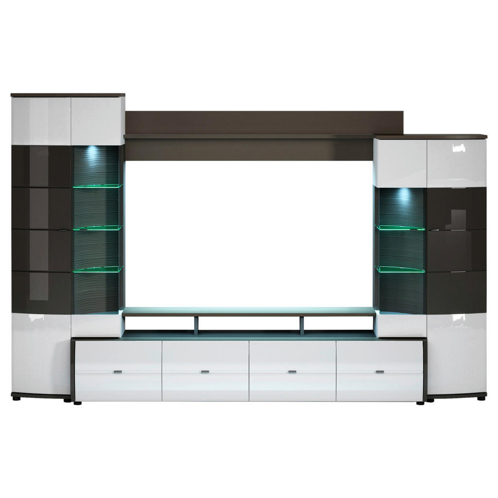 ANSAMBLU MOBILIER CAMERA DE Z in alb lucios intens antracit lucios intens