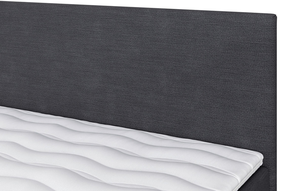 BOXBETT 180/200 cm  in Dunkelblau  - Schwarz/Dunkelblau, Modern, Holzwerkstoff/Textil (180/200cm) - MID.YOU