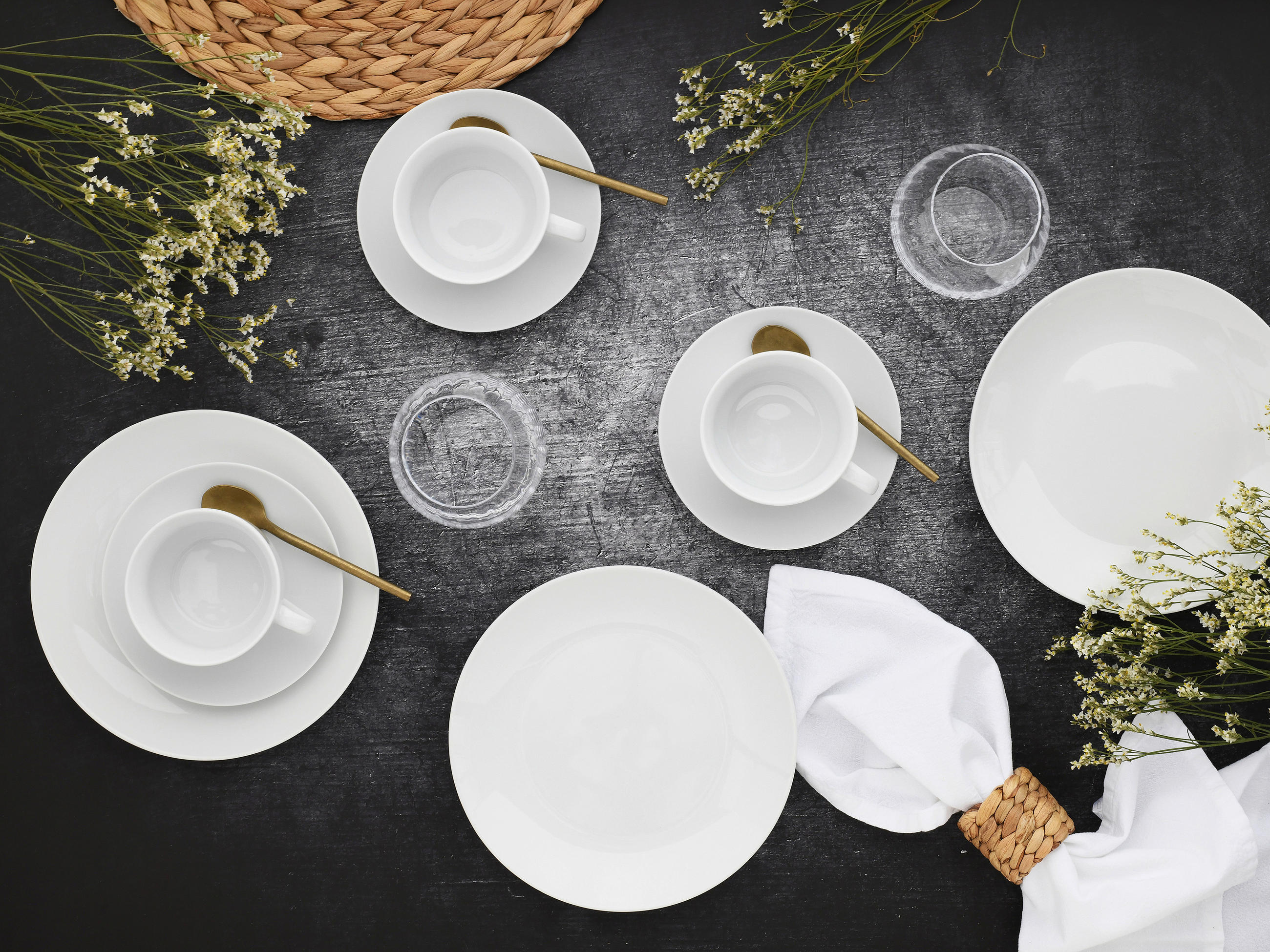 KOMBISERVICE Weiß 80-teilig 8 Personen  - Weiß, Basics, Keramik (57/48/35cm) - Creatable