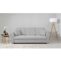 SCHLAFSOFA in Hellgrau  - Buchefarben/Hellgrau, Design, Holz/Textil (240/94/98cm) - MID.YOU