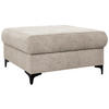HOCKER Webstoff Beige  - Beige/Schwarz, KONVENTIONELL, Textil/Metall (101/49/66cm) - Stylife