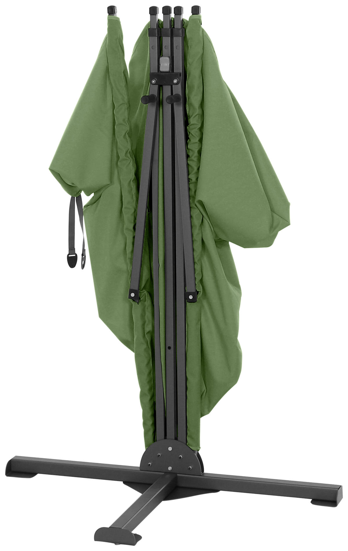 SICHTSCHUTZ - Anthrazit/Olivgrün, KONVENTIONELL, Textil/Metall (280/150cm) - Siena Garden