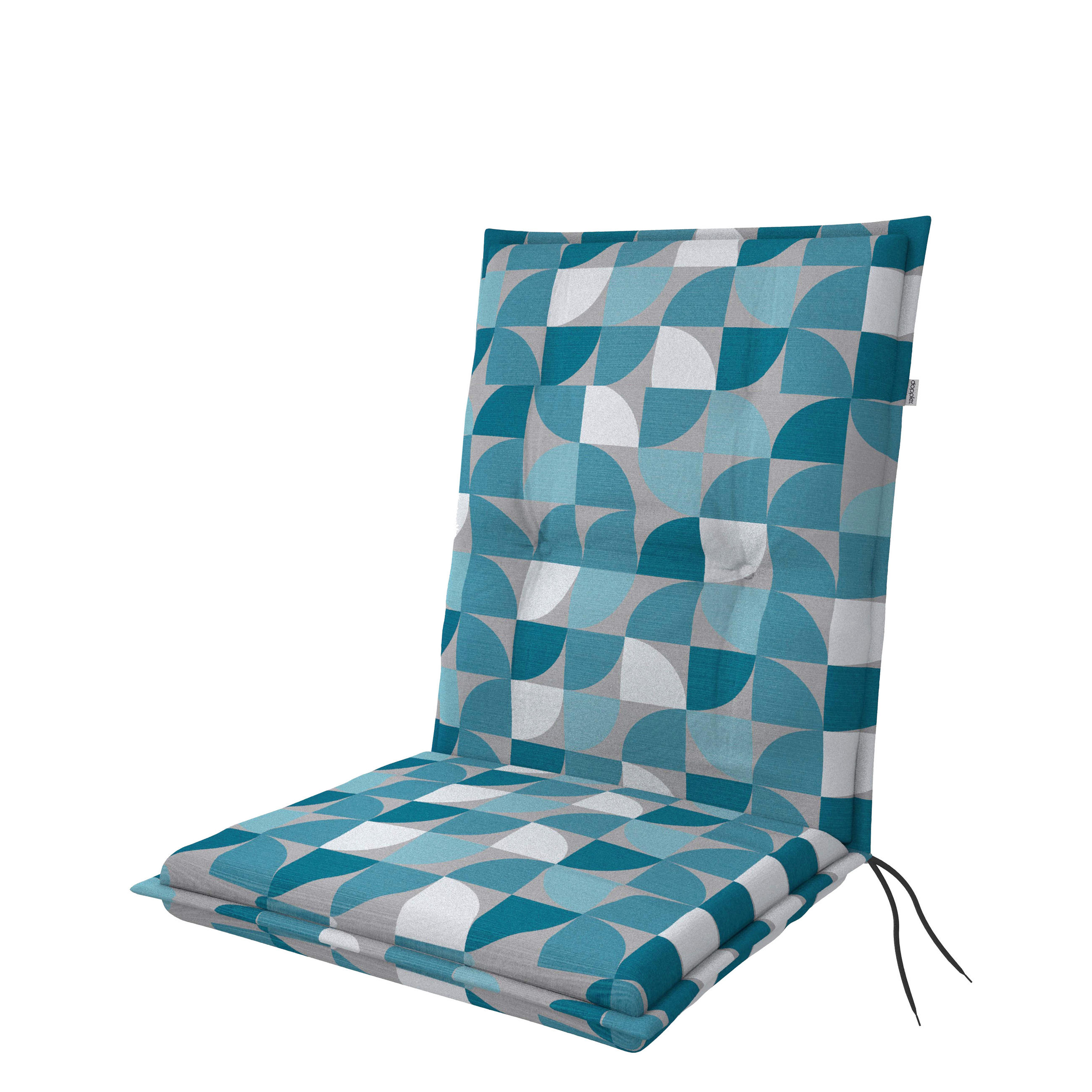 PODUŠKA NA KRESLO, 48/100/6 cm - modrá/sivá, textil (48/100/6cm) - Doppler