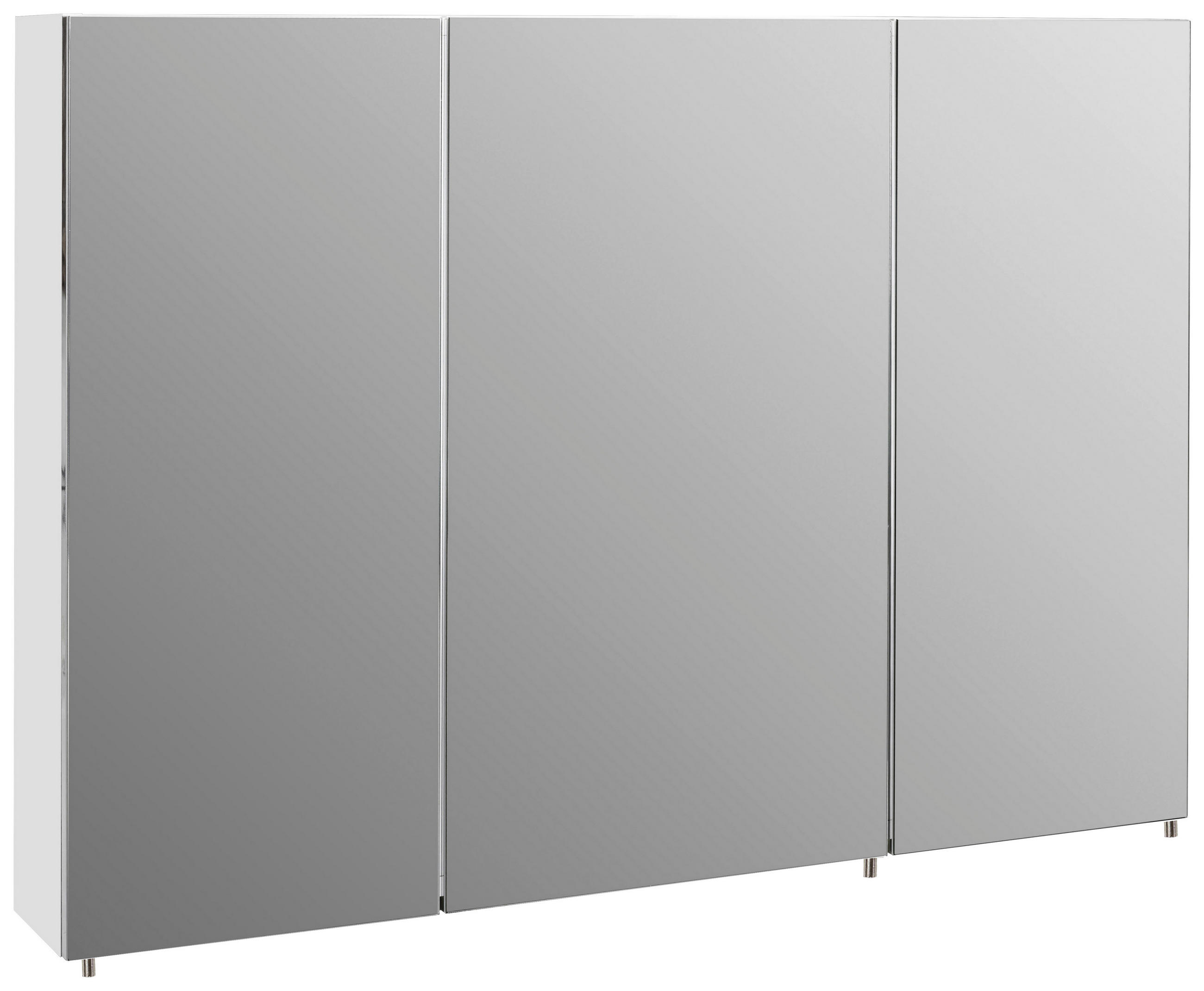 Mid.you Spiegelschrank Schildmeyer Basic Weiß Hochglanz 120x70.7x16 cm