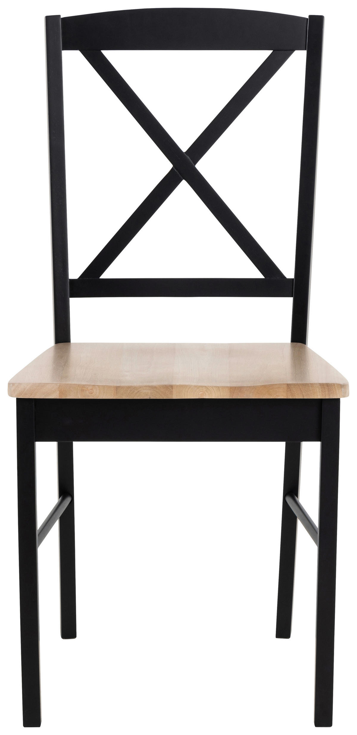 STUHL in Holz Schwarz, Eichefarben  - Eichefarben/Schwarz, Trend, Holz (44,5/90/47cm) - MID.YOU