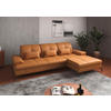 ECKSOFA Currygelb Kombination Echtleder/Stoff Vliesstoff  - Currygelb/Schwarz, KONVENTIONELL, Leder/Textil (279/185cm) - Sit & More