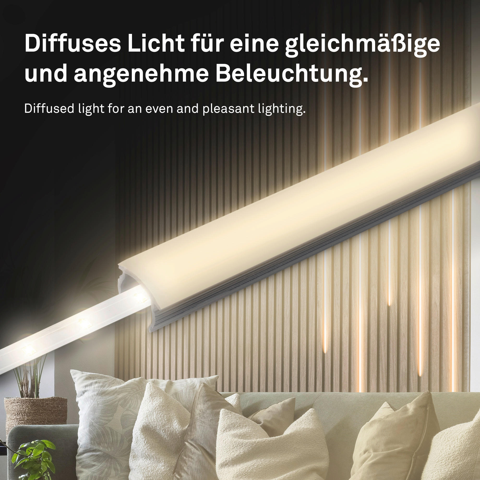 LED-STRIP Pimp Your Panel, Starterset 260 cm   - Weiß, Basics, Kunststoff (260cm) - Briloner