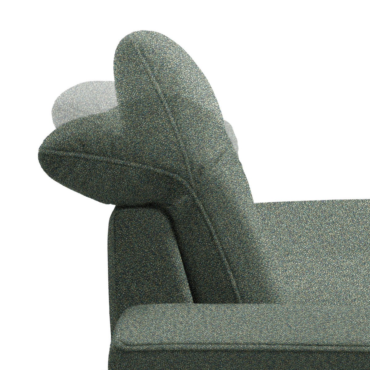 ECKSOFA in Mikrofaser Dunkelgrün  - Dunkelgrün/Schwarz, Design, Textil/Metall (273/203cm) - Johann Jakob