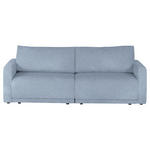 2,5-SITZER in Flachgewebe Hellblau  - Schwarz/Hellblau, Design, Kunststoff/Textil (240/70/125cm) - Xora