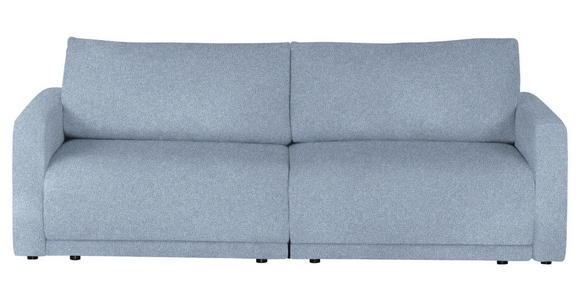 2,5-SITZER in Flachgewebe Hellblau  - Schwarz/Hellblau, Design, Kunststoff/Textil (240/70/125cm) - Xora
