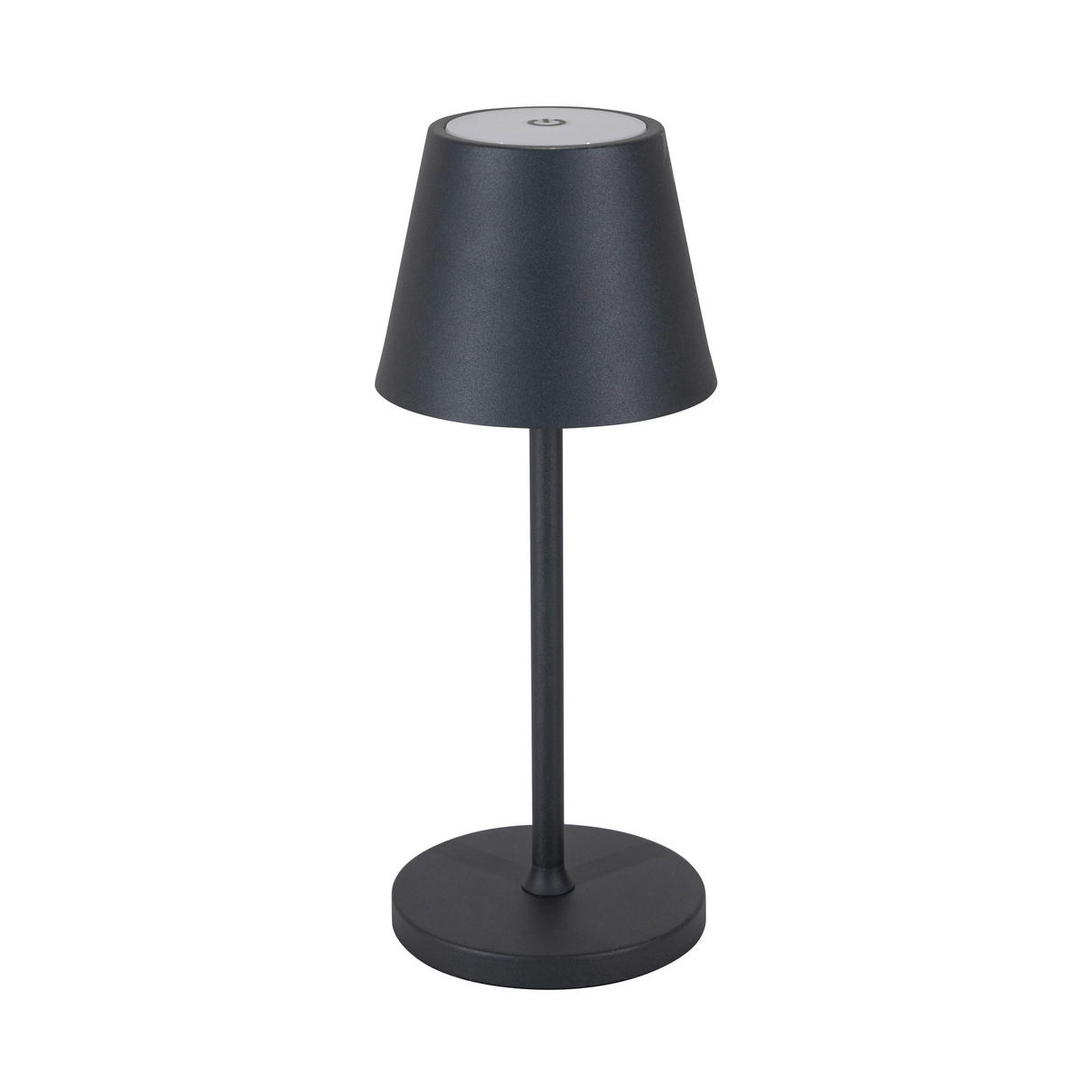 AKKU-TISCHLEUCHTE 12/30 cm  - Dunkelgrau, Basics, Kunststoff/Metall (12/30cm) - Novel