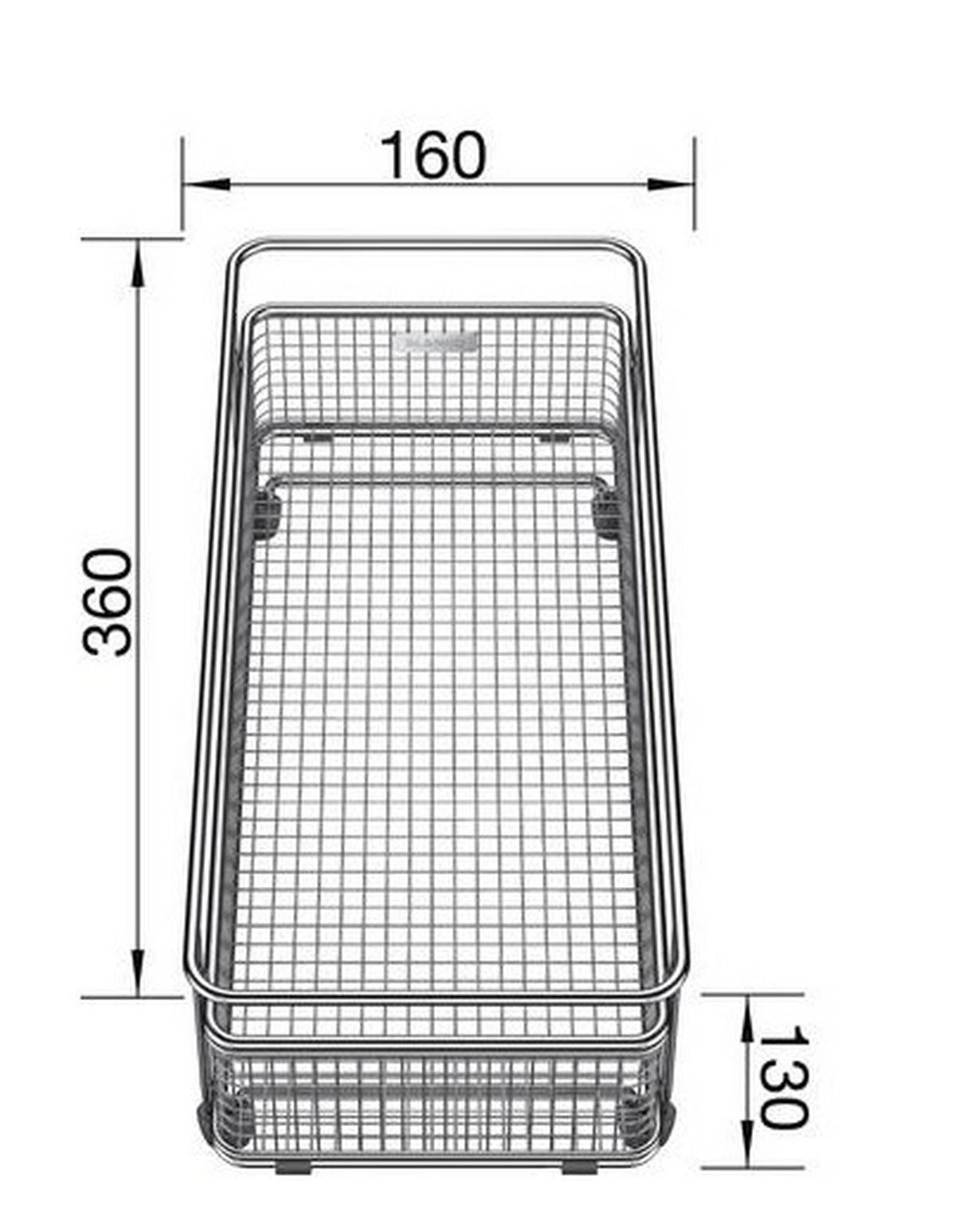 GESCHIRRABTROPFKORB   - Chromfarben, Basics, Metall (36/13/16cm) - Blanco