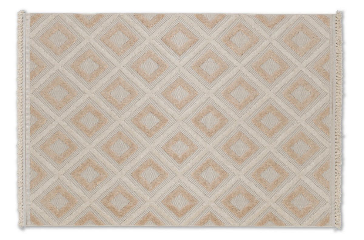 TEPPICH 133/190 cm Summer Beige  - Beige, Basics, Kunststoff/Textil (133/190cm) - Schöner Wohnen