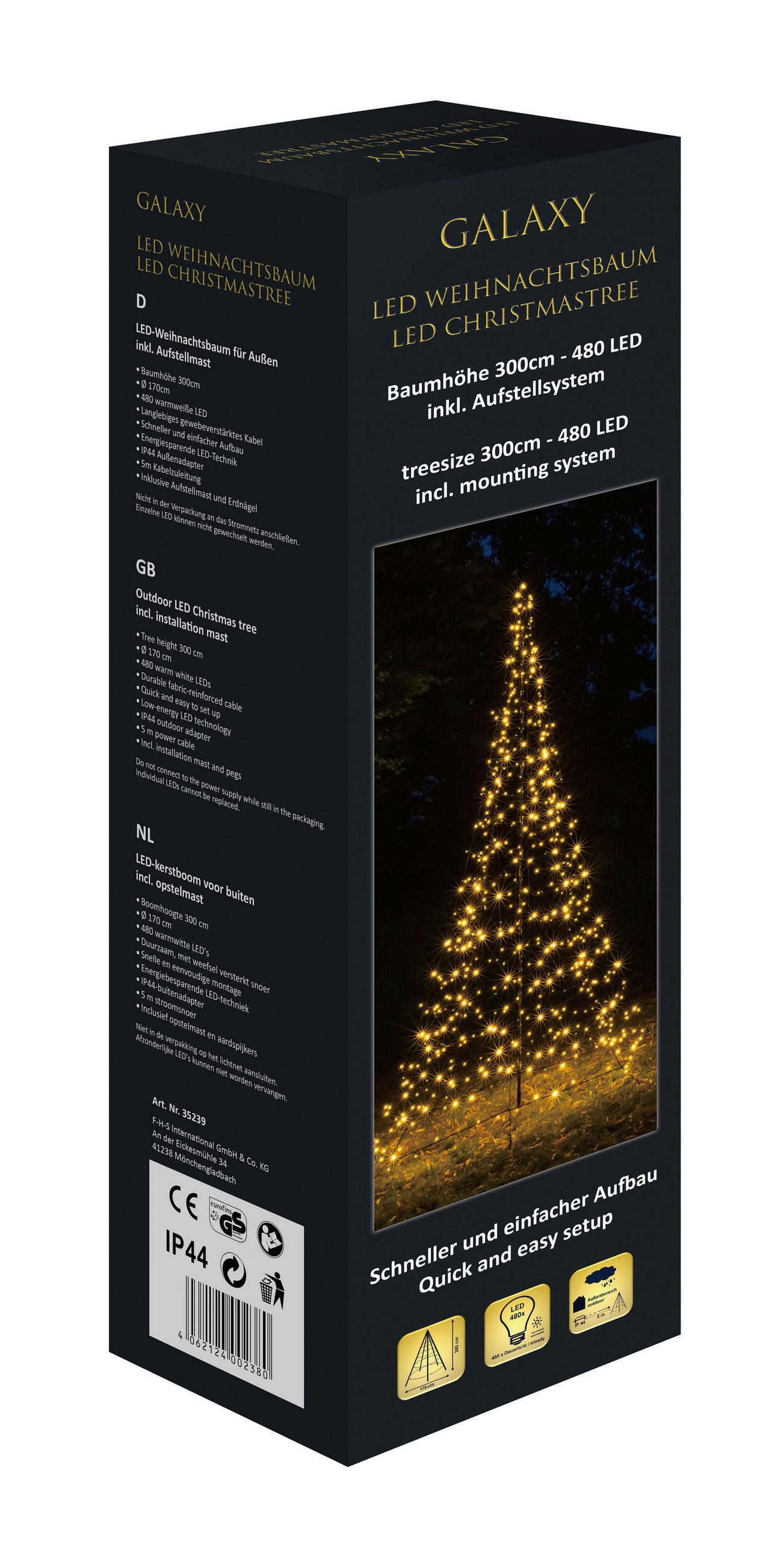 WEIHNACHTSBAUM 300 cm  - Basics, Metall (300cm)