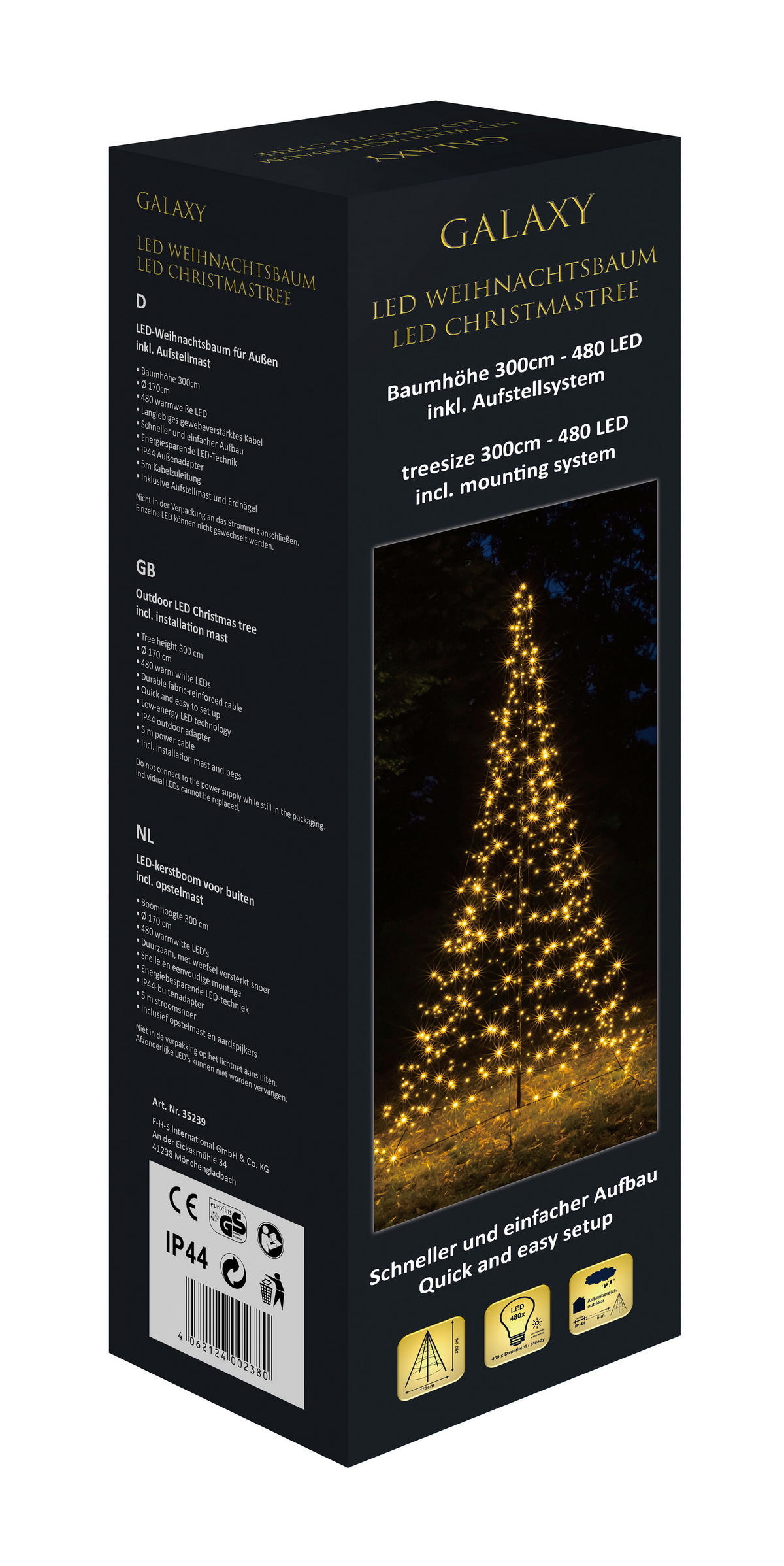 WEIHNACHTSBAUM 300 cm  - Basics, Metall (300cm)