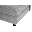 SCHLAFSOFA Taras  mit Stoffauswahl Cord Grau  - Schwarz/Grau, Design, Kunststoff/Textil (197/77/81cm) - Xora