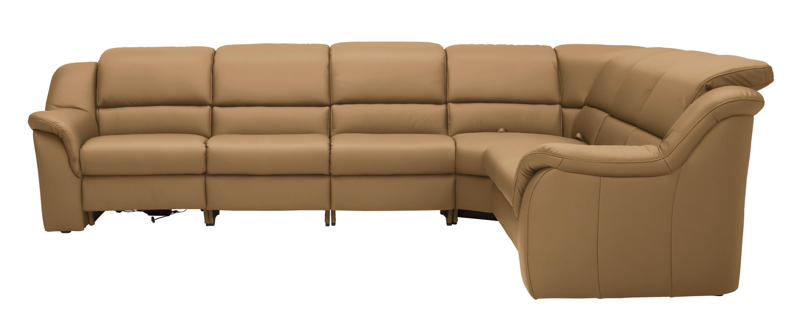 ECKSOFA 324/260 cm  in Echtleder Honig  324/260 cm  - Chromfarben/Honig, KONVENTIONELL, Leder/Kunststoff (324/260cm) - Cantus