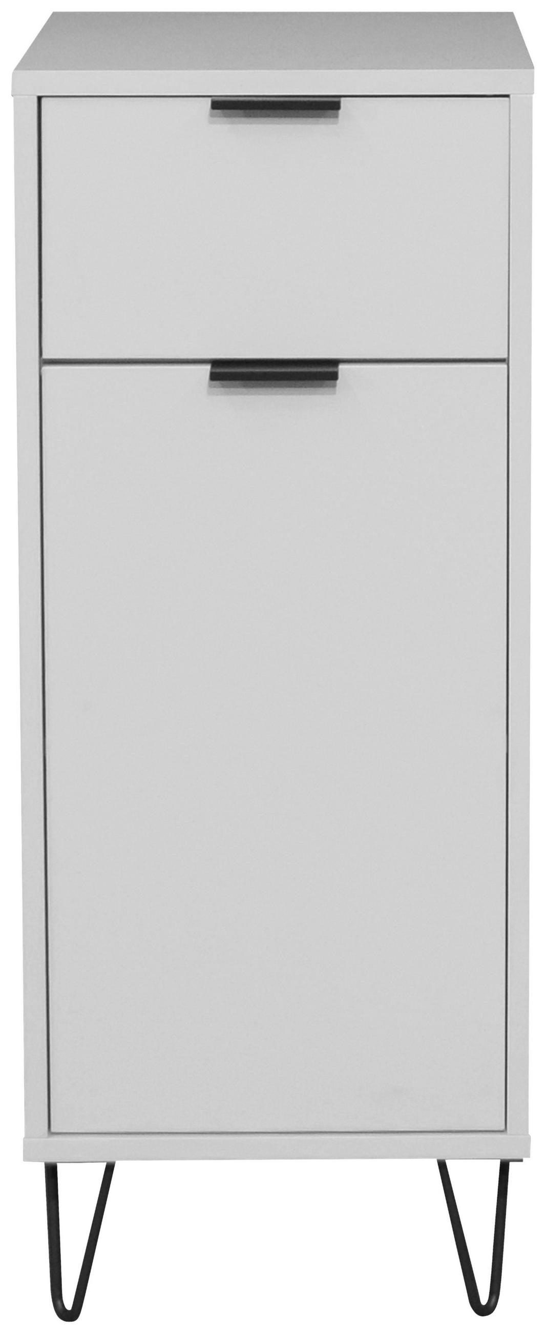 UNTERSCHRANK 41/99/38 cm   - Schwarz/Grau, MODERN, Holzwerkstoff/Metall (41/99/38cm) - Livetastic