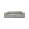 3-SITZER-SOFA Struktur Grau  - Schwarz/Grau, Design, Kunststoff/Textil (266/76/116cm) - MID.YOU