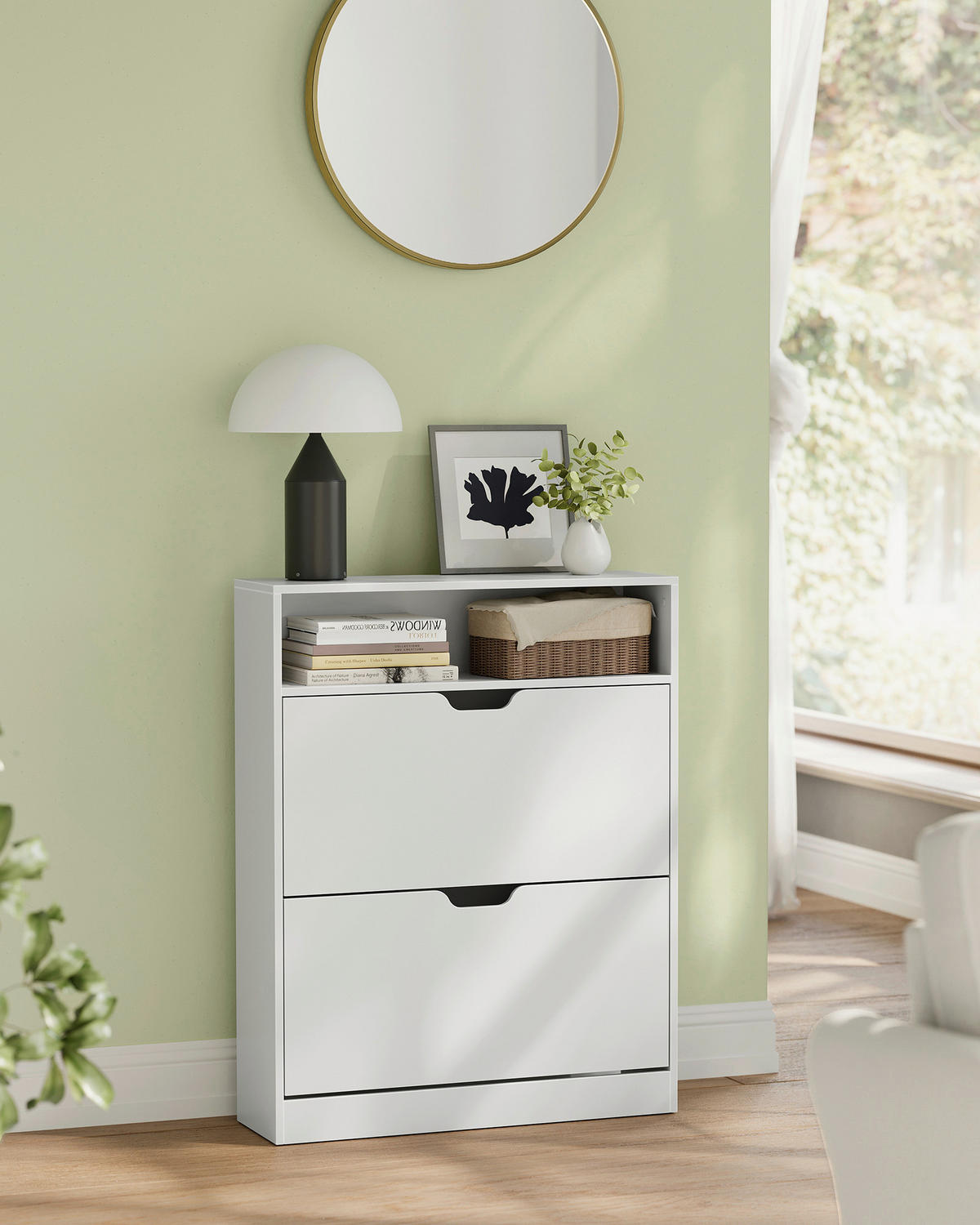 SCHUHSCHRANK Weiß  - Weiß, Trend, Holzwerkstoff (80/102/24cm) - Boxxx