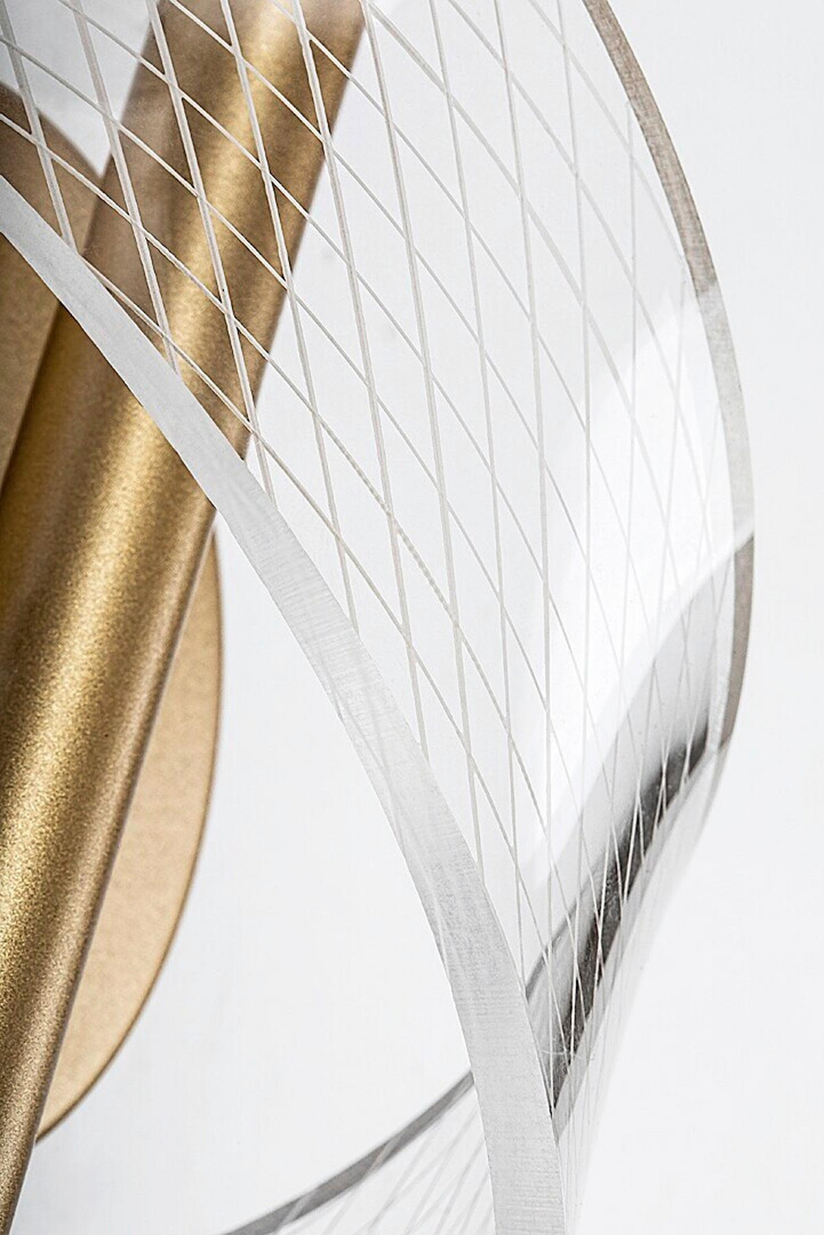 ZIDNA LED LAMPA Zofrael  - prozirna/zlatna, Dizajnerski, metal/plastika (13/30cm)