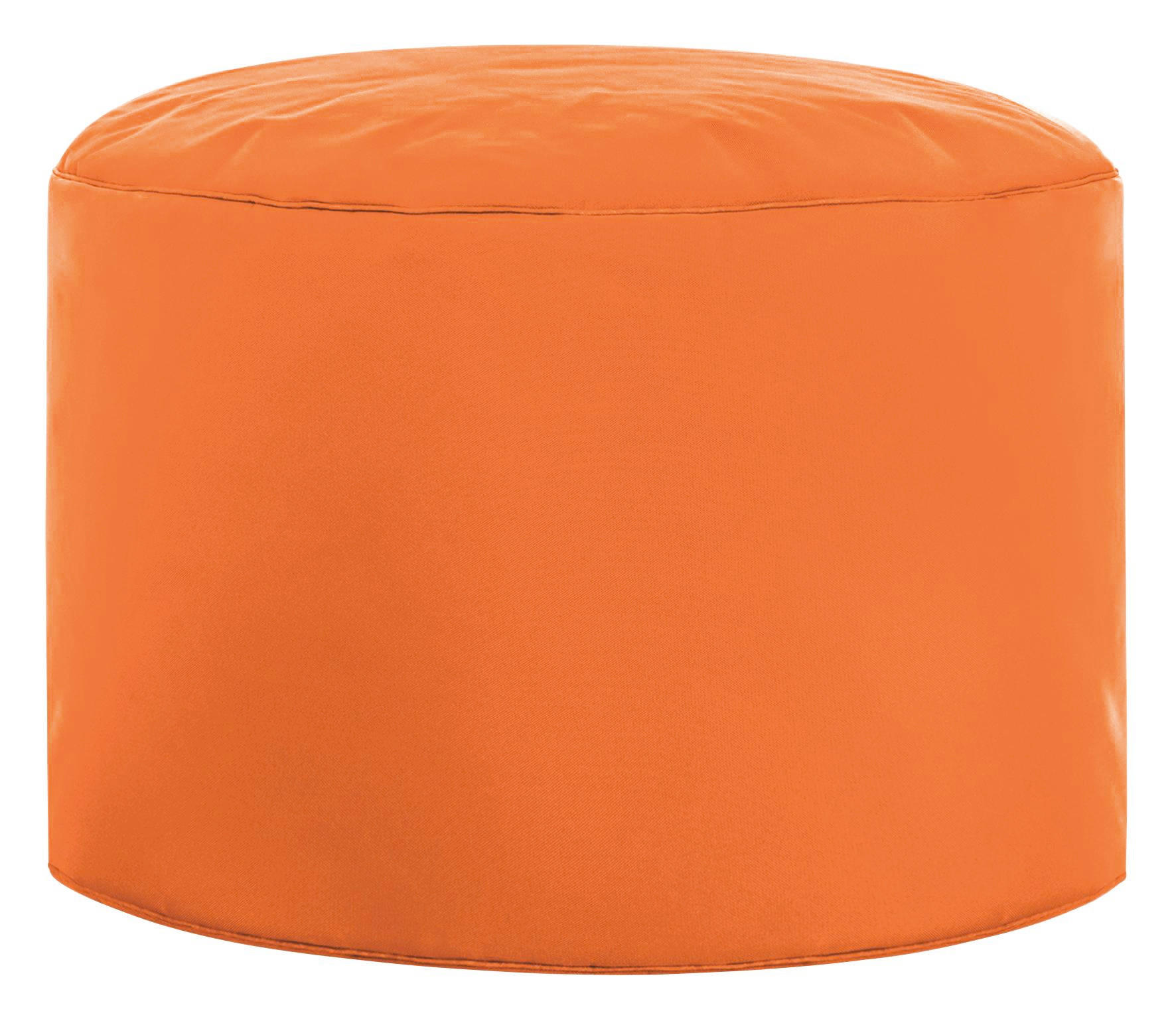 Pouf in Textil Orange