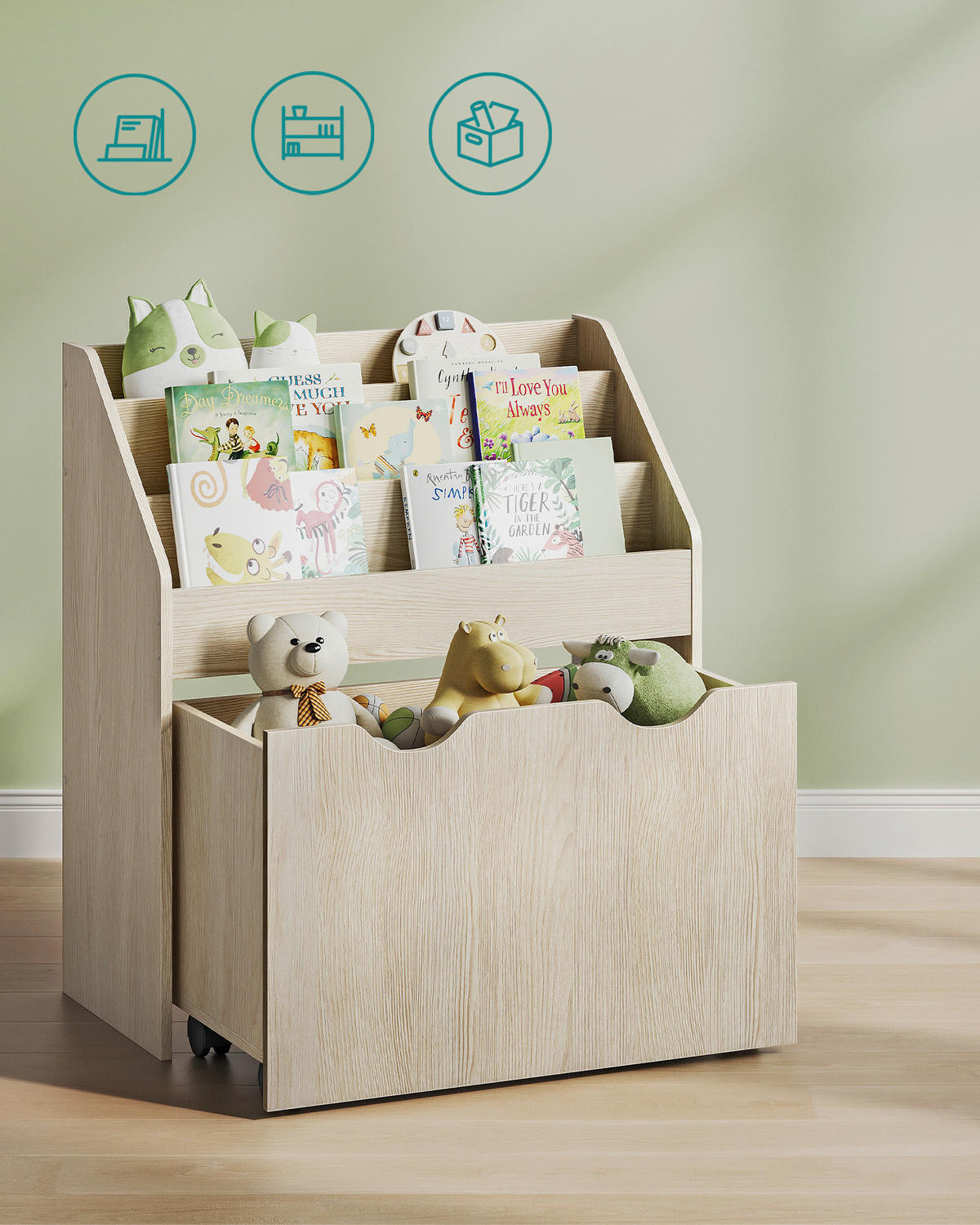 KINDERREGAL 62,5/70,2/29,5 cm  - Beige, MODERN, Holzwerkstoff (62,5/70,2/29,5cm) - MID.YOU