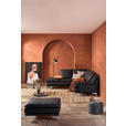 ECKSOFA Schwarz Echtleder  - Chromfarben/Schwarz, Design, Leder/Metall (224/252cm) - Novel