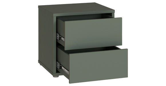 NACHTSCHRANK 50/48/42 cm  - Salbeigrün/Silberfarben, Trend, Holzwerkstoff/Kunststoff (50/48/42cm) - Carryhome