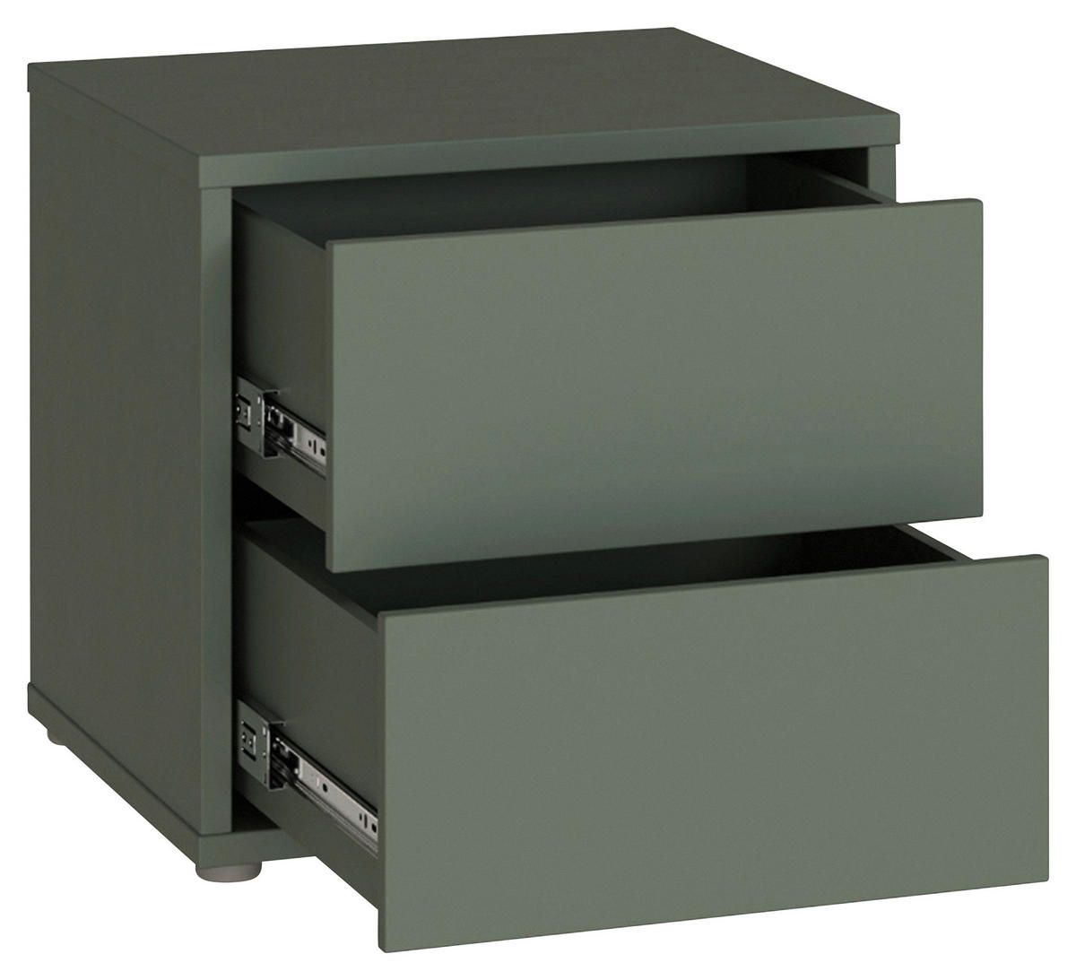 NACHTSCHRANK 50/48/42 cm  - Salbeigrün/Silberfarben, Trend, Holzwerkstoff/Kunststoff (50/48/42cm) - Carryhome