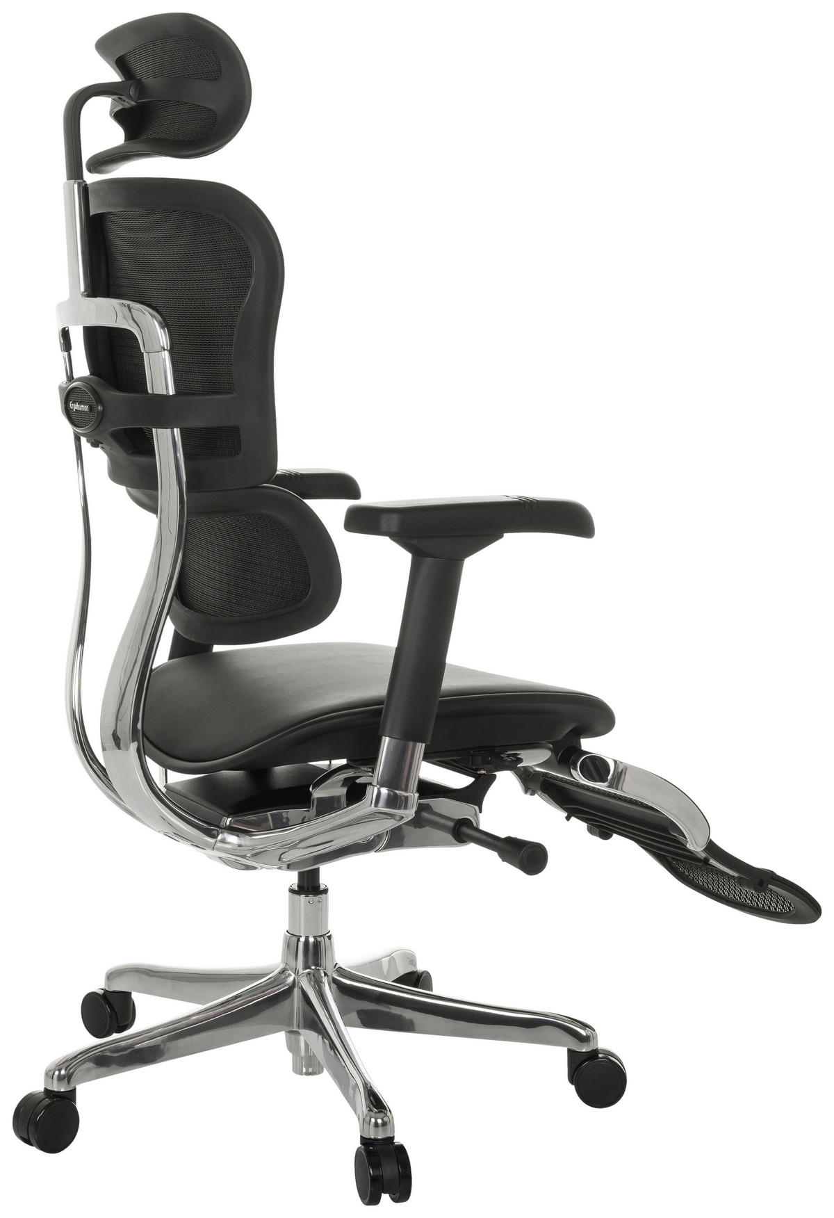 DREHSTUHL  in Schwarz  - Schwarz, MODERN, Leder/Kunststoff (76/119 - 138/64cm) - MID.YOU