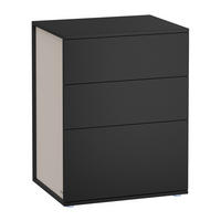NACHTTISCH 45/58,7/35 cm  - Beige/Schwarz, MODERN, Holzwerkstoff (45/58,7/35cm) - MID.YOU