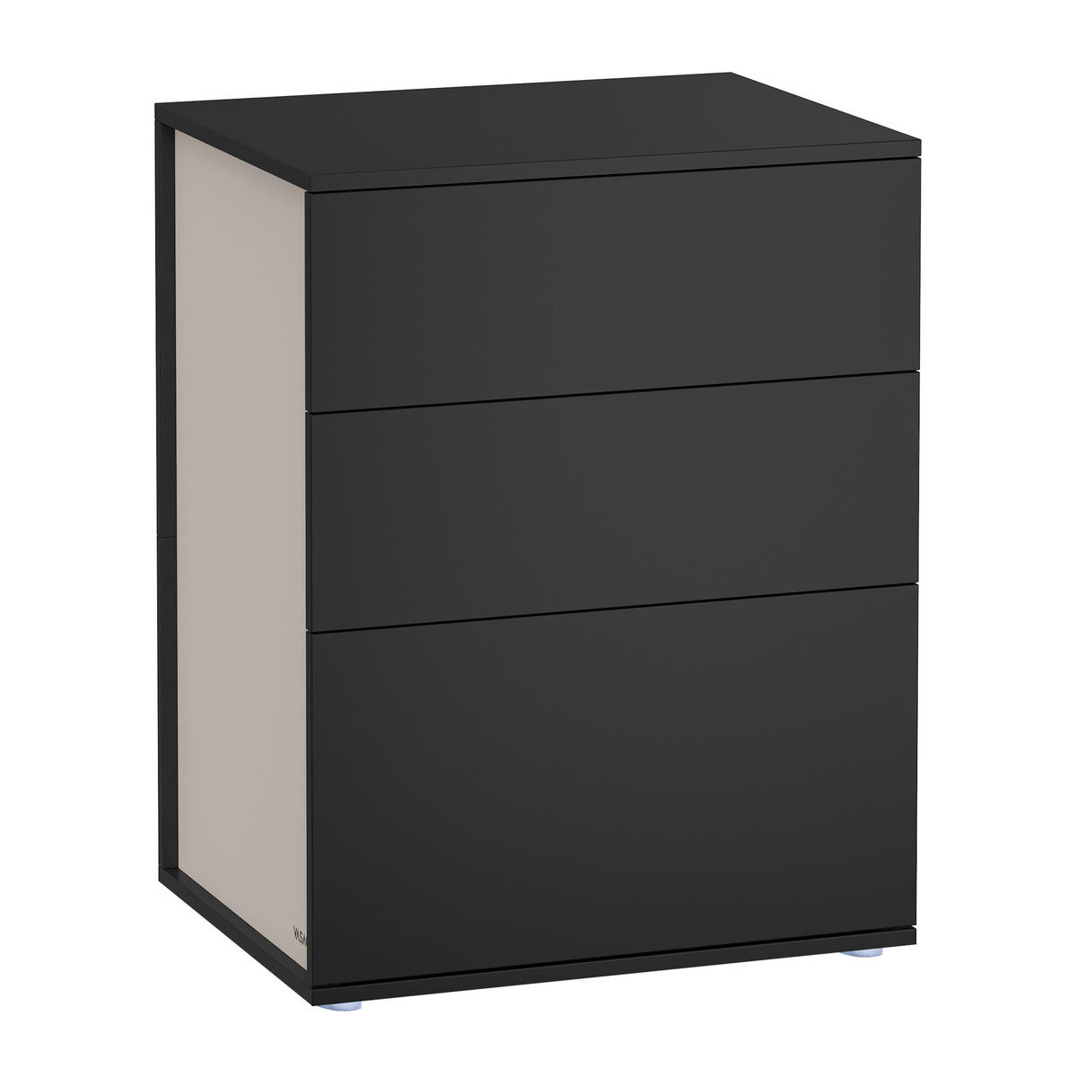 NACHTTISCH 45/58,7/35 cm  - Beige/Schwarz, MODERN, Holzwerkstoff (45/58,7/35cm) - MID.YOU
