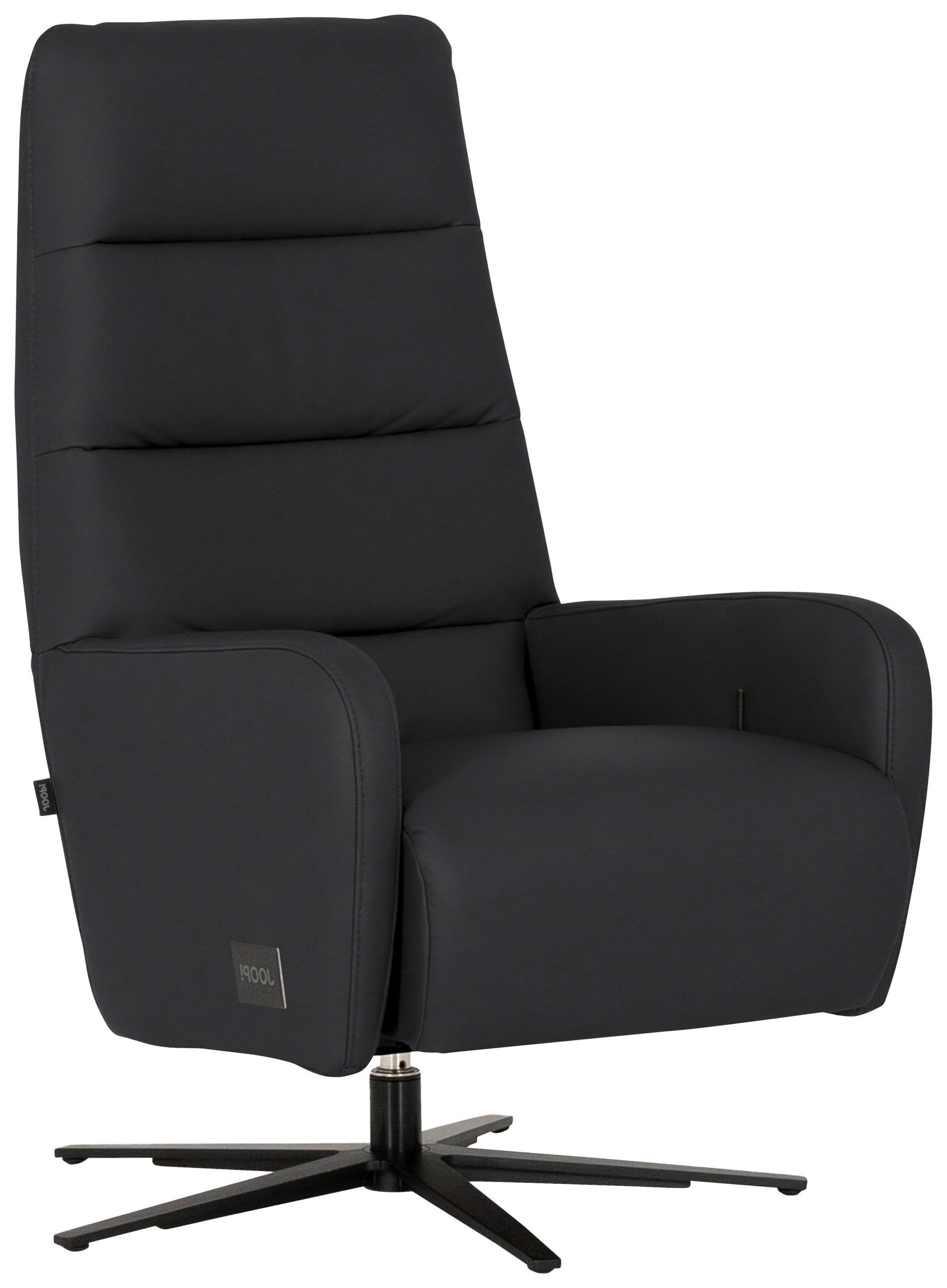 RELAXSESSEL Leder Anthrazit  - Anthrazit/Schwarz, Modern, Leder/Metall (66/110/83cm) - Joop!