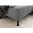 ECKSOFA in Cord Dunkelgrau  - Dunkelgrau/Schwarz, Design, Textil/Metall (216/321cm) - Hom`in