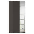 DREHTÜRENSCHRANK 101/235/61 cm,  in Graphitfarben, 2-türig  - Graphitfarben, Basics, Glas/Holzwerkstoff (101/235/61cm) - Novel