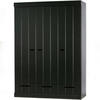 DREHTÜRENSCHRANK 140/195/53 cm 3-türig Schwarz  - Schwarz, Design, Holz (140/195/53cm) - Livetastic