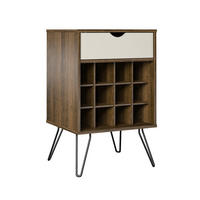 WEINREGAL 51/80/45 cm  - Eichefarben/Dunkelbraun, Design, Holzwerkstoff/Metall (51/80/45cm) - MID.YOU