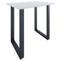 BARBORD i metall, trämaterial  110/80/102 cm  - vit/svart, Klassisk, metall/trämaterial (110/80/102cm)